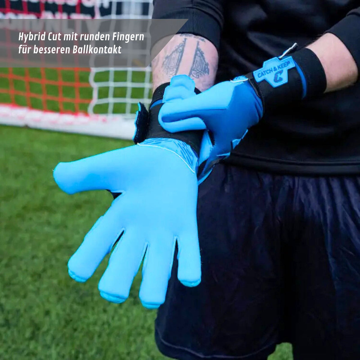 Fussballhandschuhe ViVor Rainy Blue Gr. 12 Torwart Goalie Handschuhe
