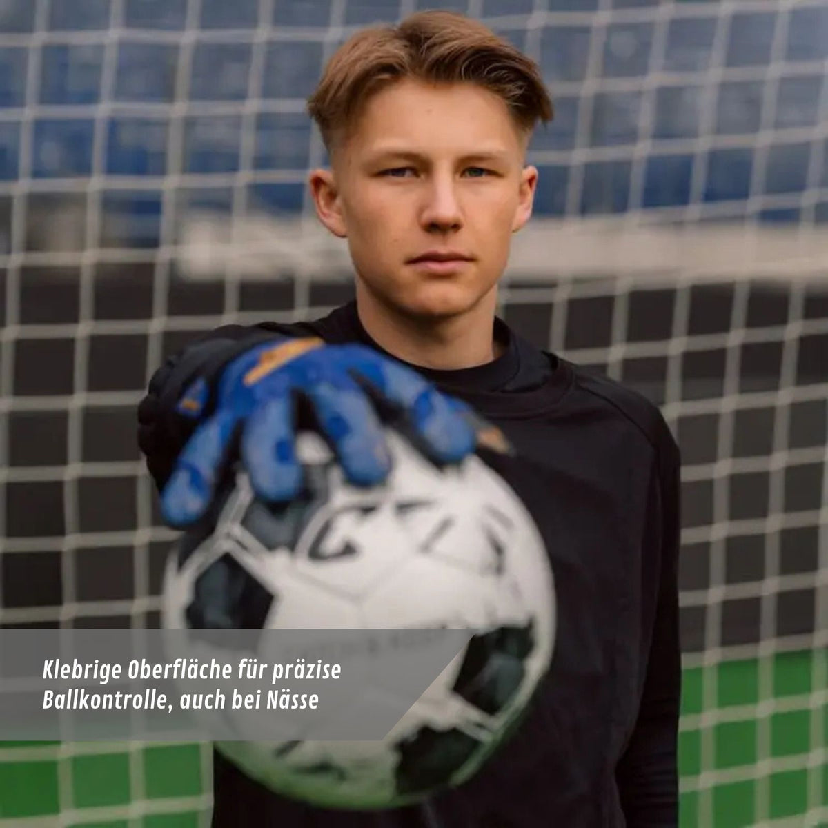 Fussballhandschuhe Pulse X Blue Gr. 9.5 Torwart Goalie Handschuhe