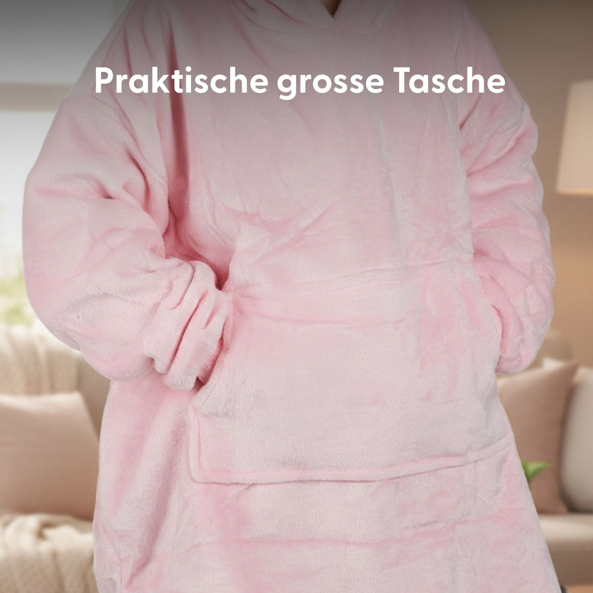 Oversize Hoodie Kuschelhoodie Hoodie-Decke Kuscheldecke mit Ärmeln