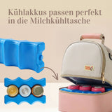 3er-Set Milchkühltasche mit Kühlakkus Tragetasche Rucksack Kühlpacks