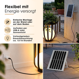 Solar LED-Stehlampe mit Pflanzenständer Dekolicht Design-Blumenständer