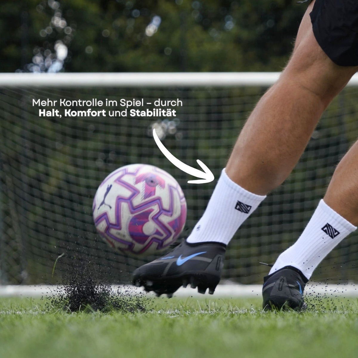 Fussballsocken Gr. 36-41 Sportstrümpfe GripSoxx SE Weiss