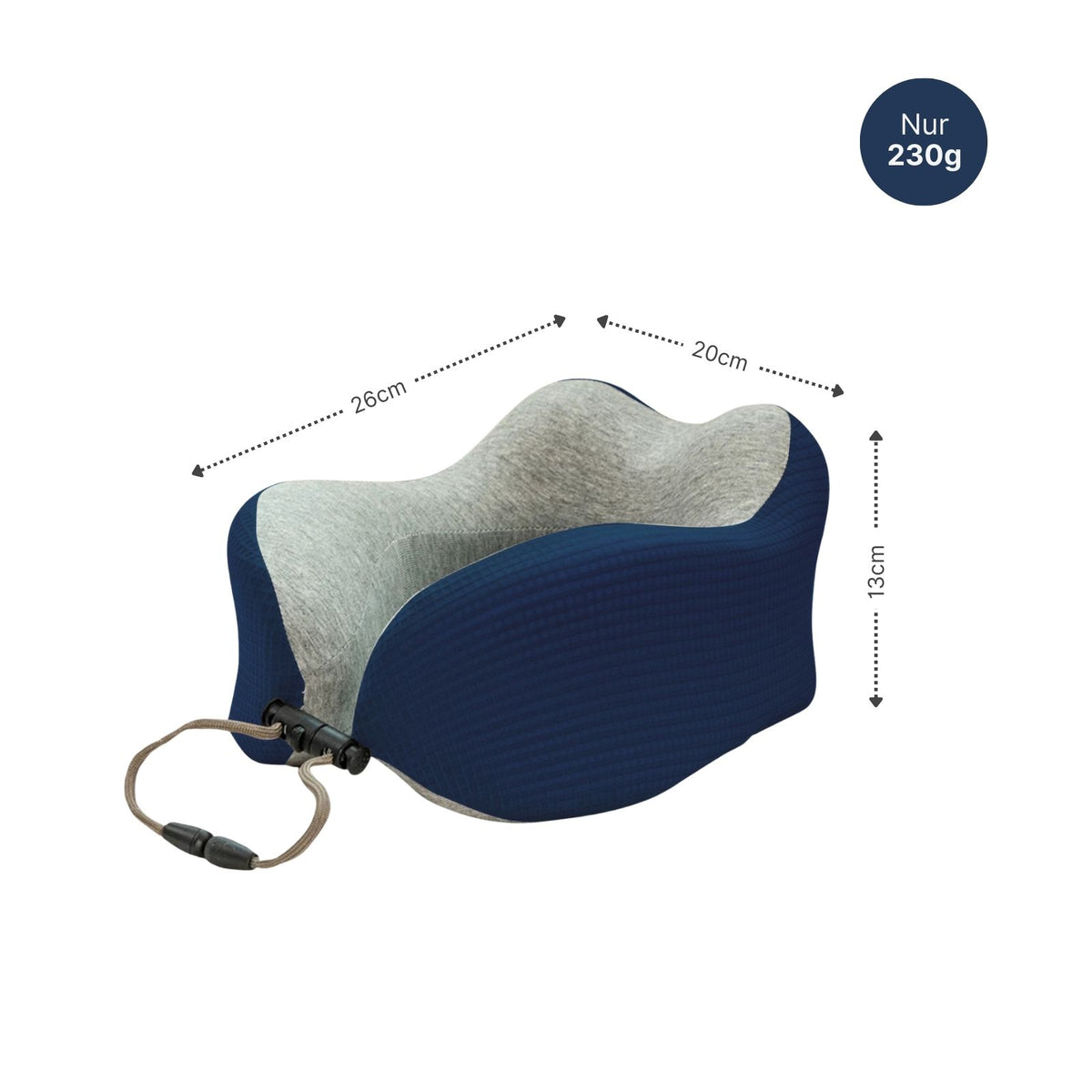 Nackenhörnchen Nackenkissen Reisekissen Flugzeug Memory Foam