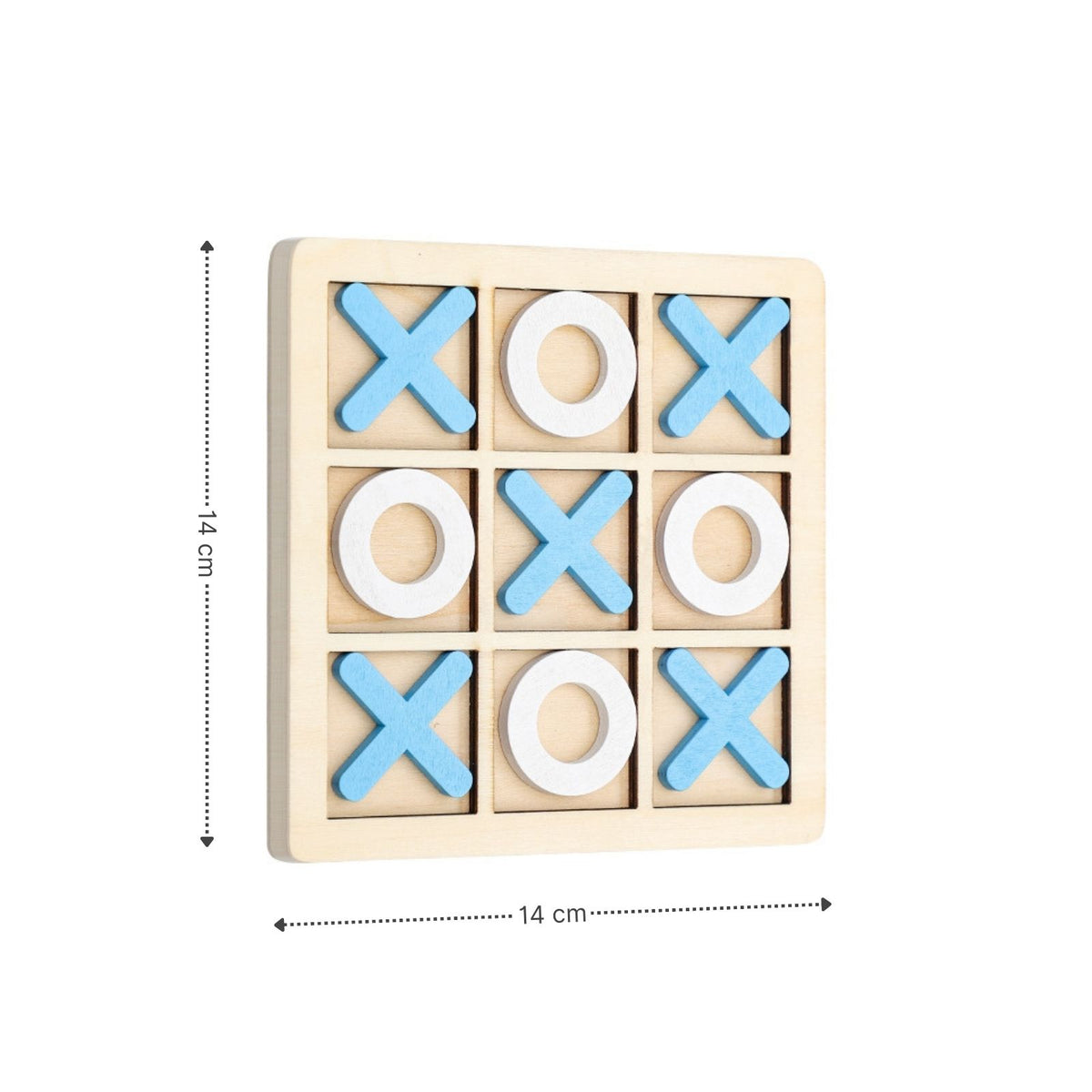Tic Tac Toe Geschicklichkeitsspiel X und O Drei gewinnt Holzspielzeug