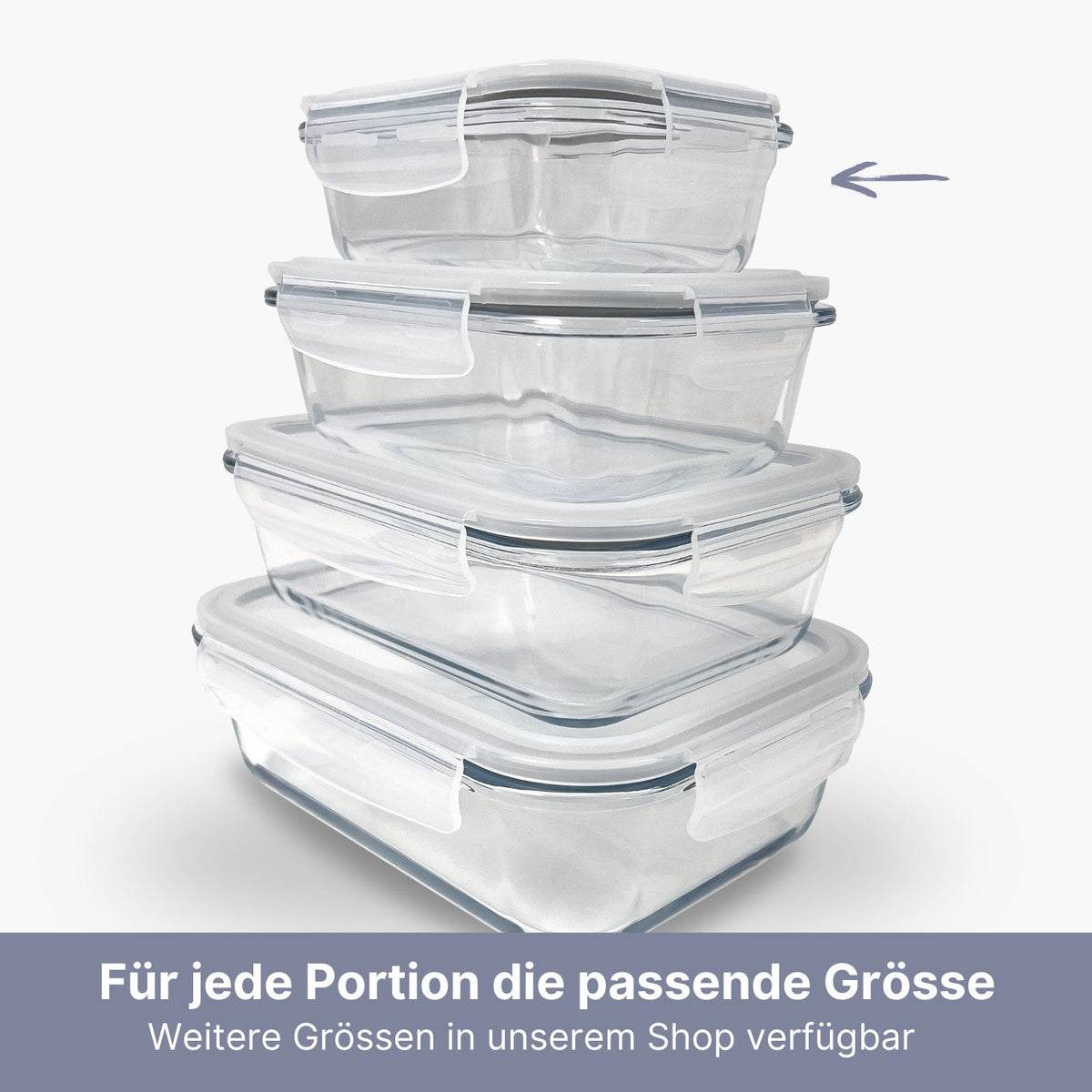 Glas-Vorratsbehälter Frischhaltedose Frischhaltebox Vorratsdose