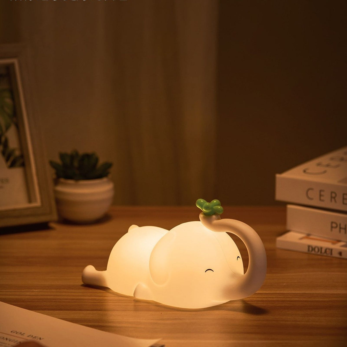 LED-Elefanten-Nachtlicht Tischleuchte Tierlicht Kinder-Nachttischlampe