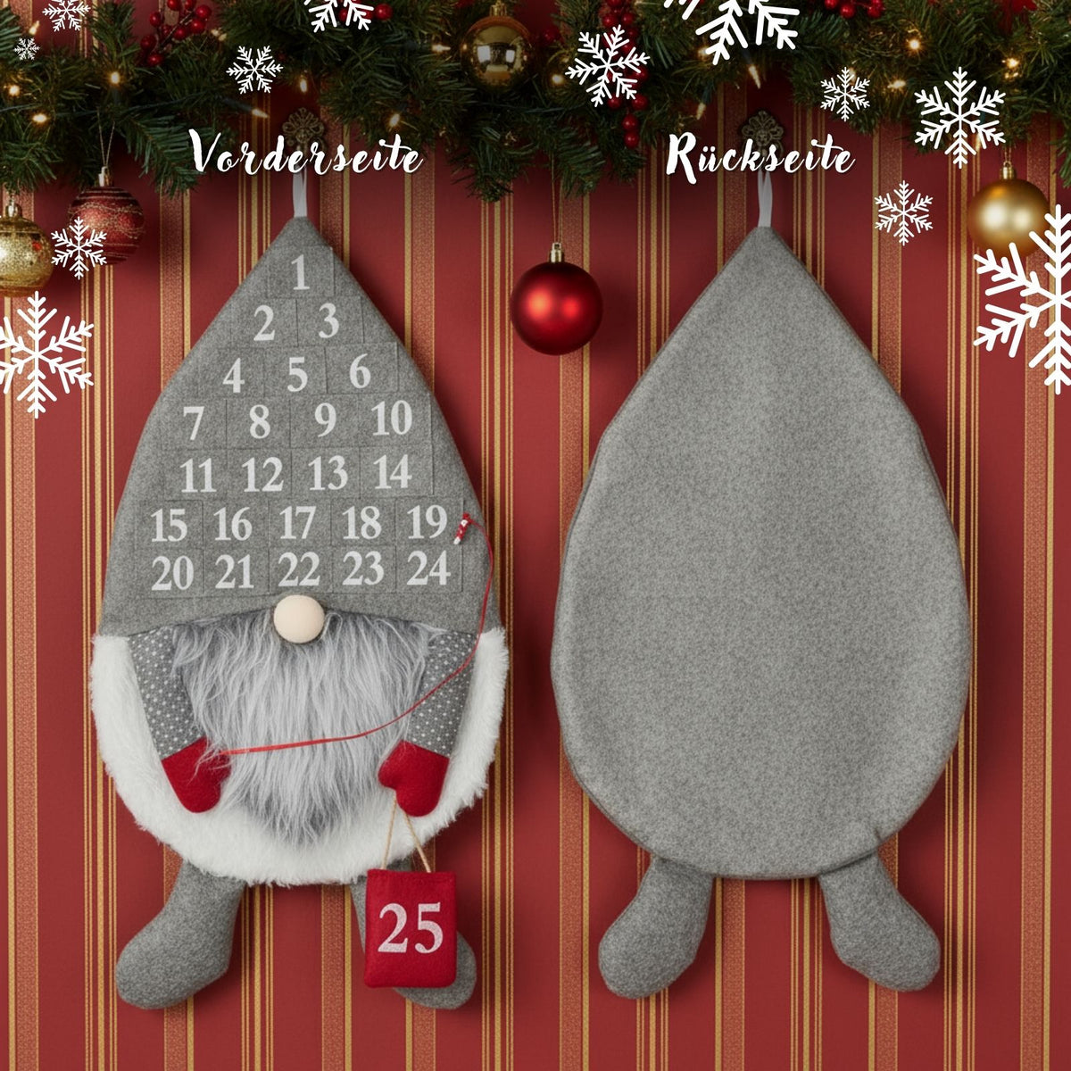 Adventskalender Wichtel Filz-Adventskalender Weihnachtskalender