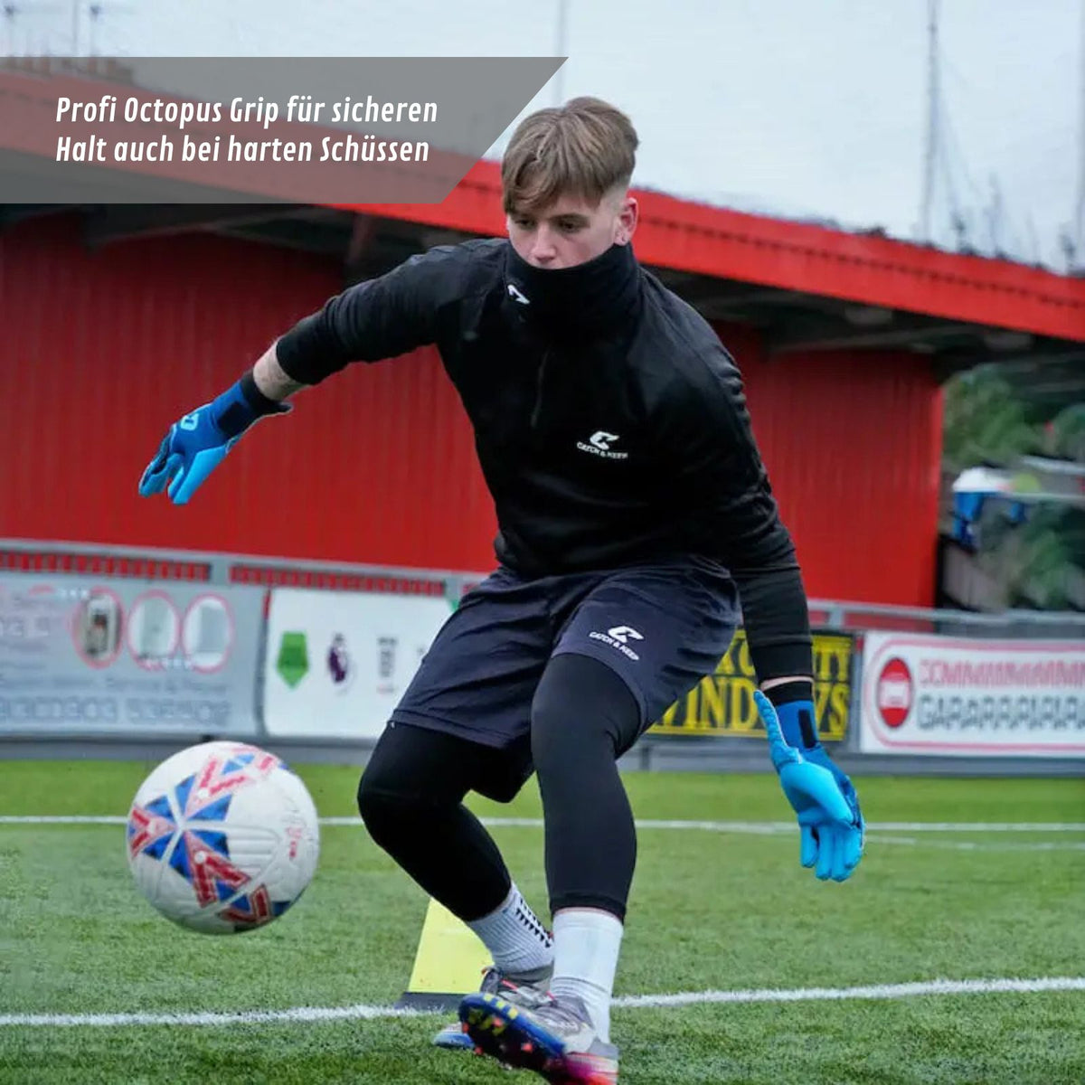 Fussballhandschuhe ViVor Rainy Blue Gr. 12 Torwart Goalie Handschuhe