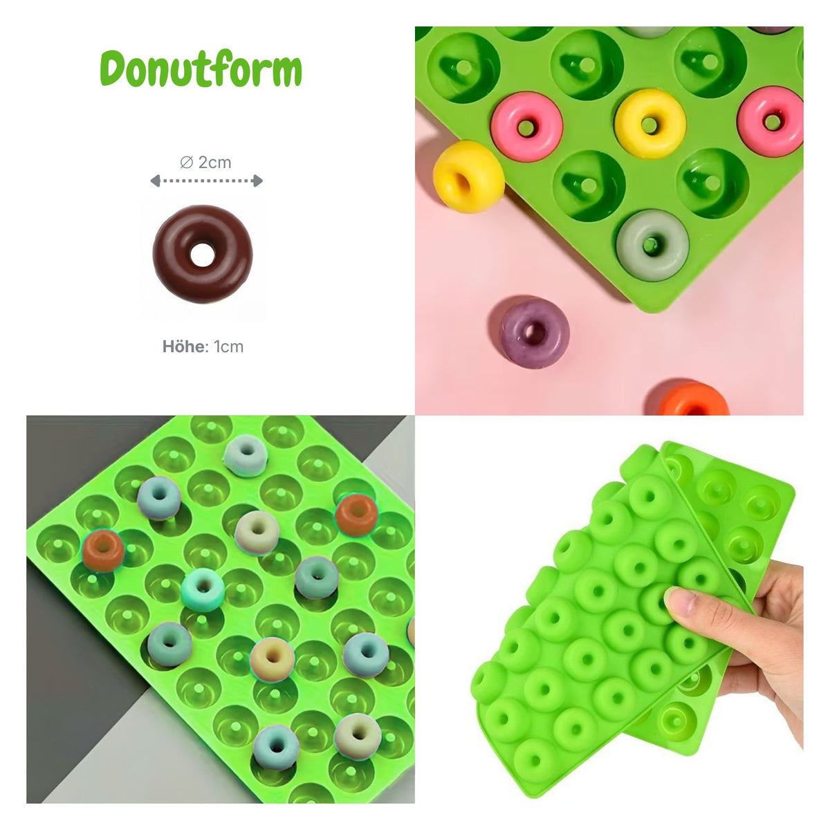 6er-Set Silikonform Schokoladenform Backform Geleeform Bonbonform