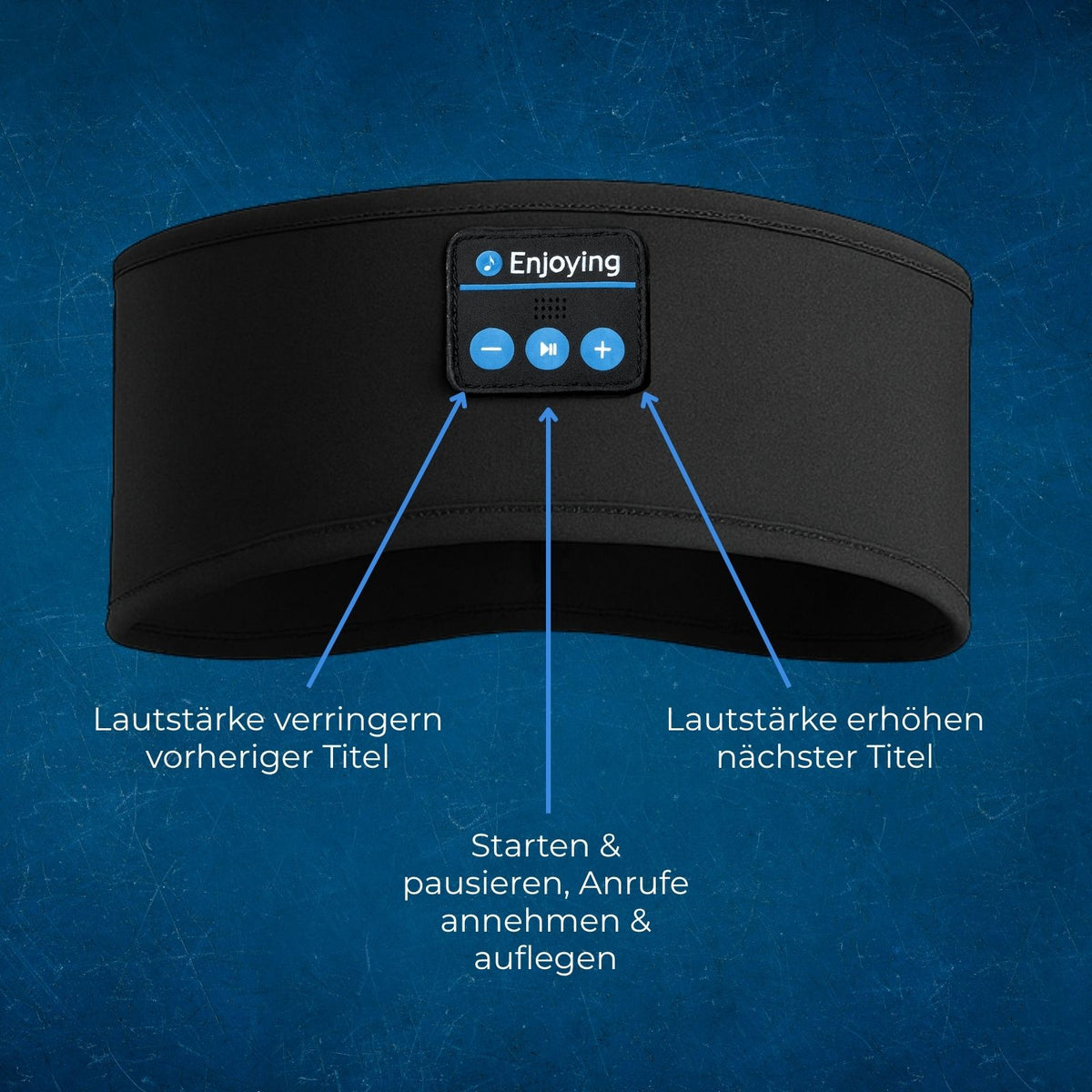 Bluetooth Schlafmaske Kopfband mit Stereo Kopfhörern Augenmaske