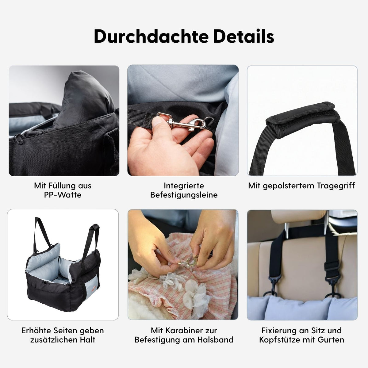 Hunde-Transporttasche Tragetasche für Hunde Hundeautositz Hundetasche
