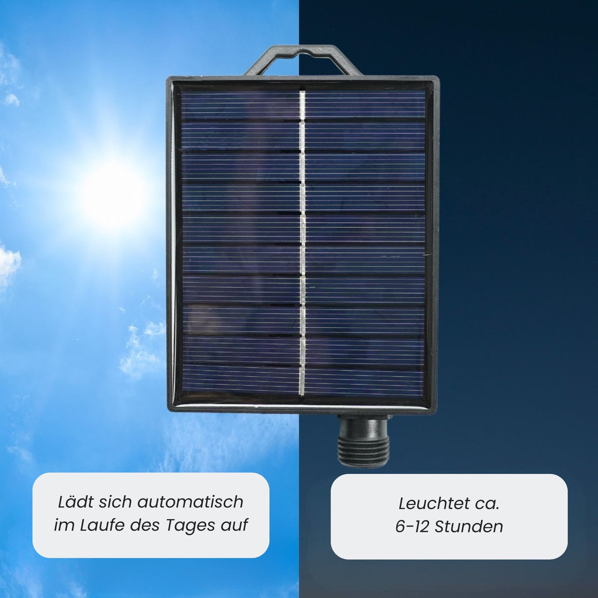 LED-Hanfseil-Dekoleuchte 5m Gartenbeleuchtung Solarleuchte Gartenlicht