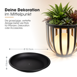 Solar LED-Stehlampe mit Pflanzenständer Dekolicht Design-Blumenständer