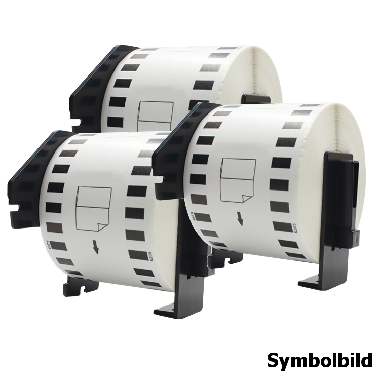 Kompatibel Druckeretikette 50mm x 30,48m Brother DK-22223 3-Pack