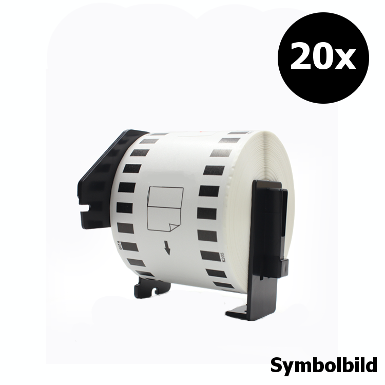 Kompatibel 38mm x 30,48m Endlos Etikette Brother DK-22225