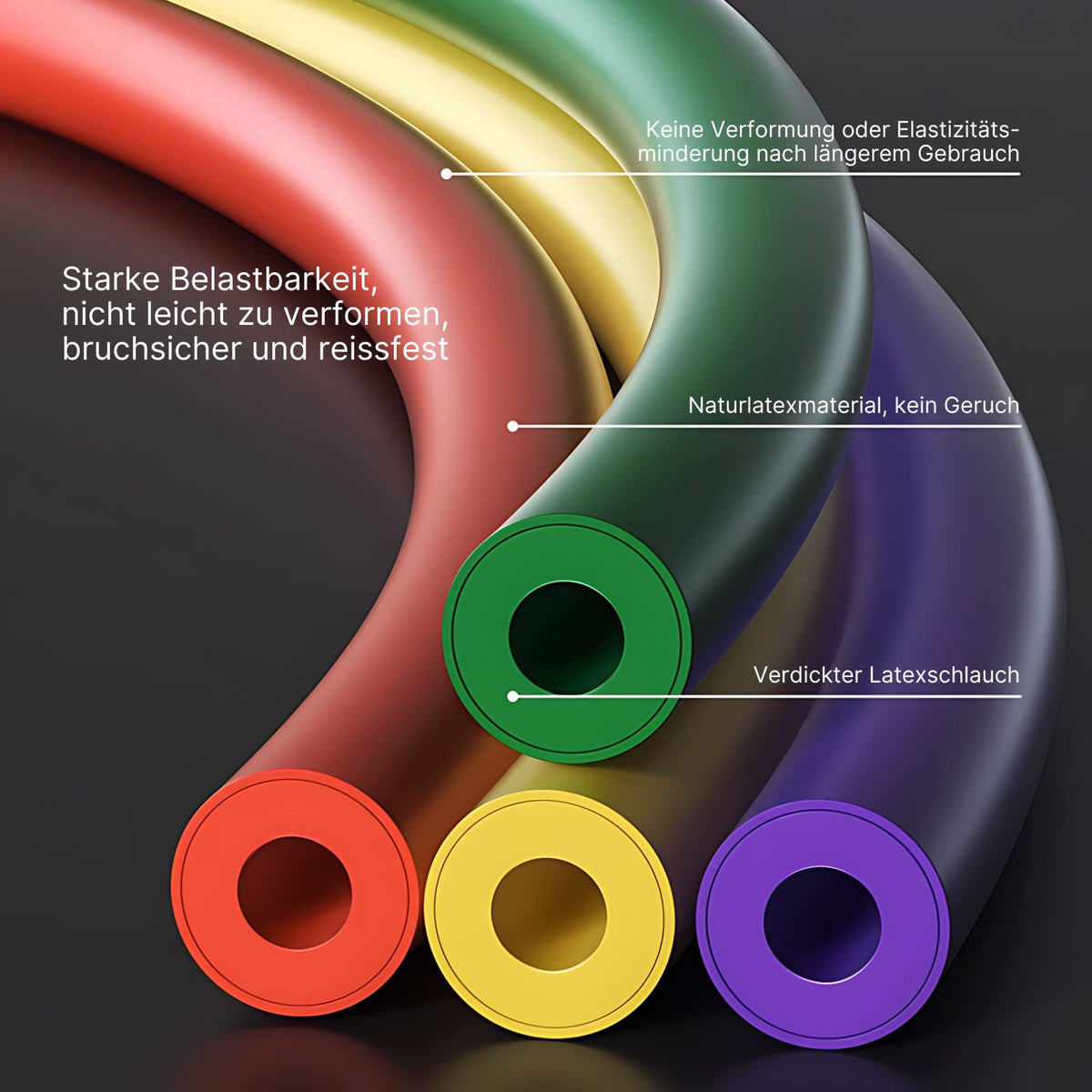 11-tlg. Set Resistance-Band Fitnessband Trainingsband Widerstandsband