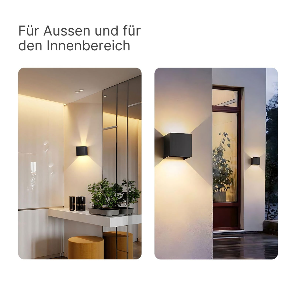 LED-Wandleuchte Wandlampe Up-Down-Wandleuchte Fassadenleuchte Wandstrahler