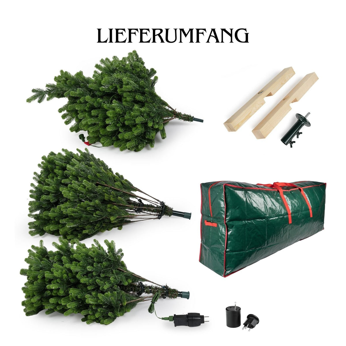 Weihnachtsbaum 180cm mit LED und Tasche Christbaum Tannenbaum Tanne