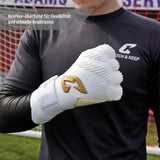 Fussballhandschuhe Invictus White Gold Gr. 8 Torwart Goalie Handschuhe
