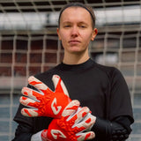 Fussballhandschuhe Pulse X Red Gr. 8 Torwart Goalie Handschuhe