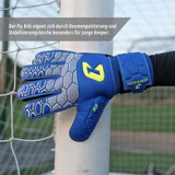 Fussballhandschuhe Fly Kids Blue Soul Gr. 3 Torwart Goalie Handschuhe