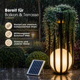 Solar LED-Stehlampe mit Pflanzenständer Design-Blumenständer Dekolicht