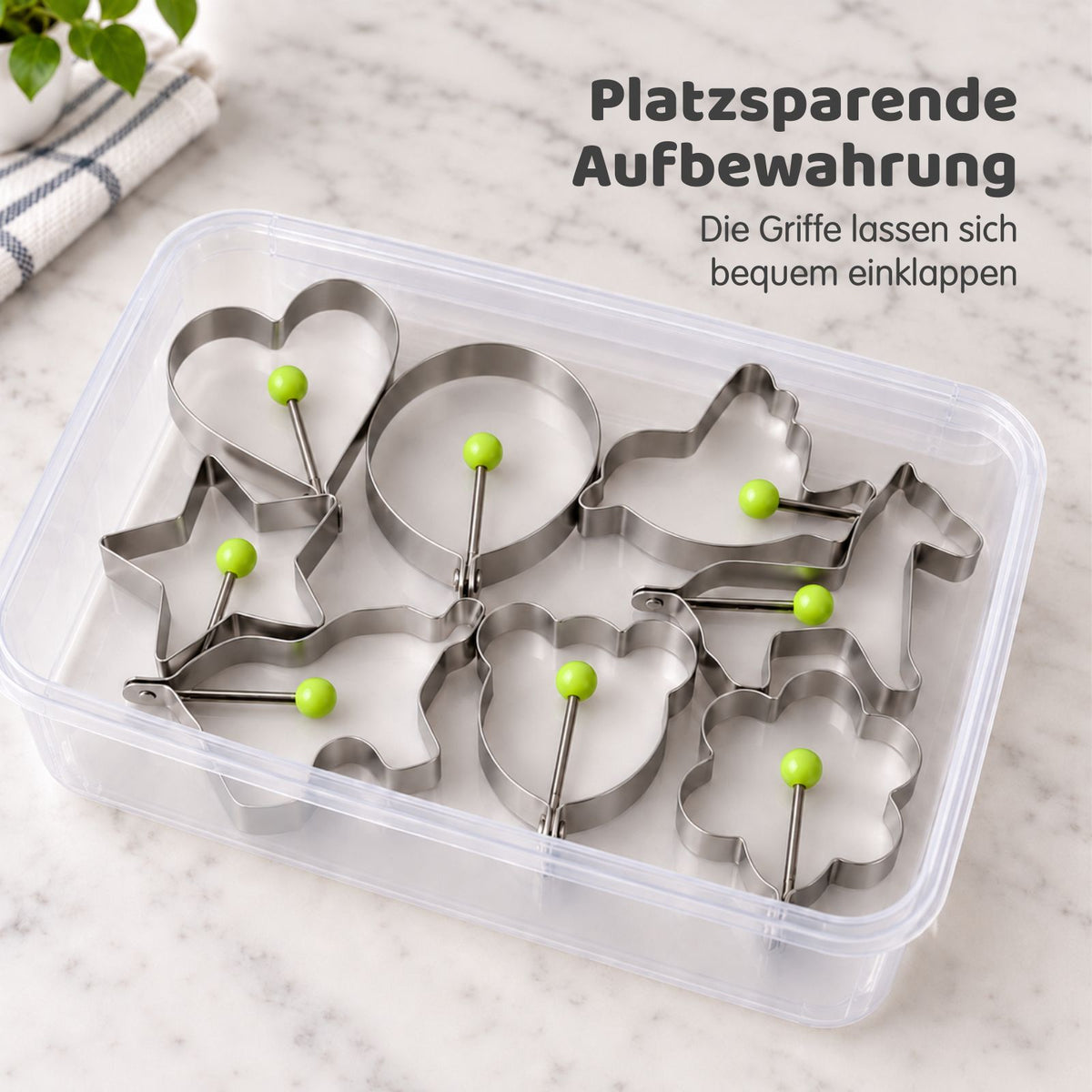 Eierformer-Set Pancake-Form Spiegeleiform Motiv-Bratform Eierring