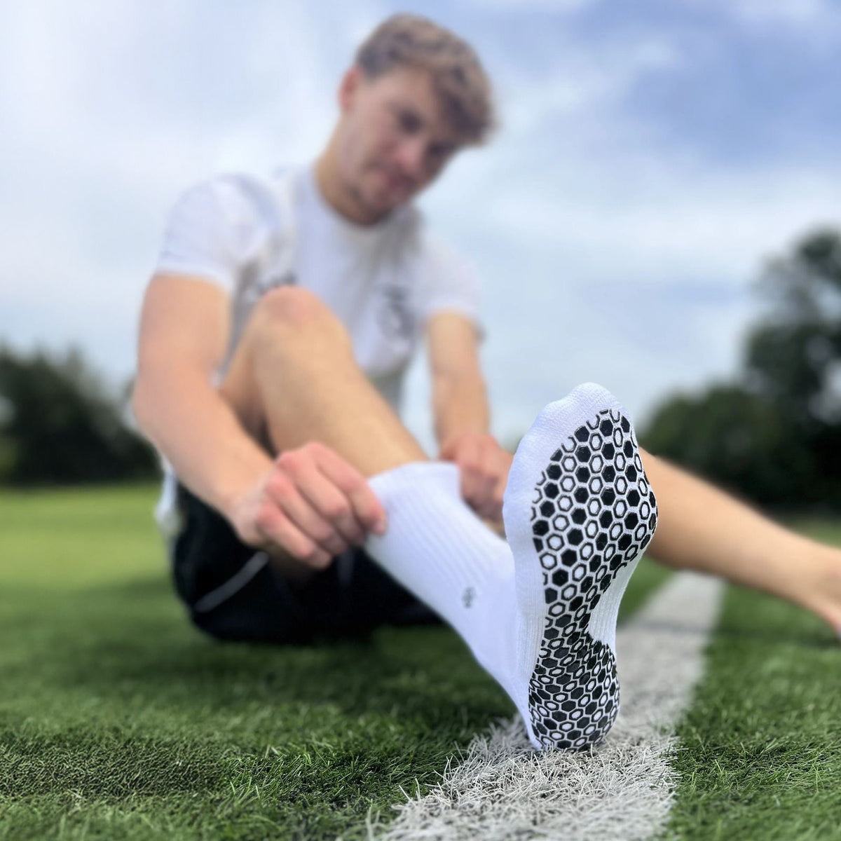 Fussballsocken Gr. 31-35 Sportstrümpfe GripSoxx SE Weiss