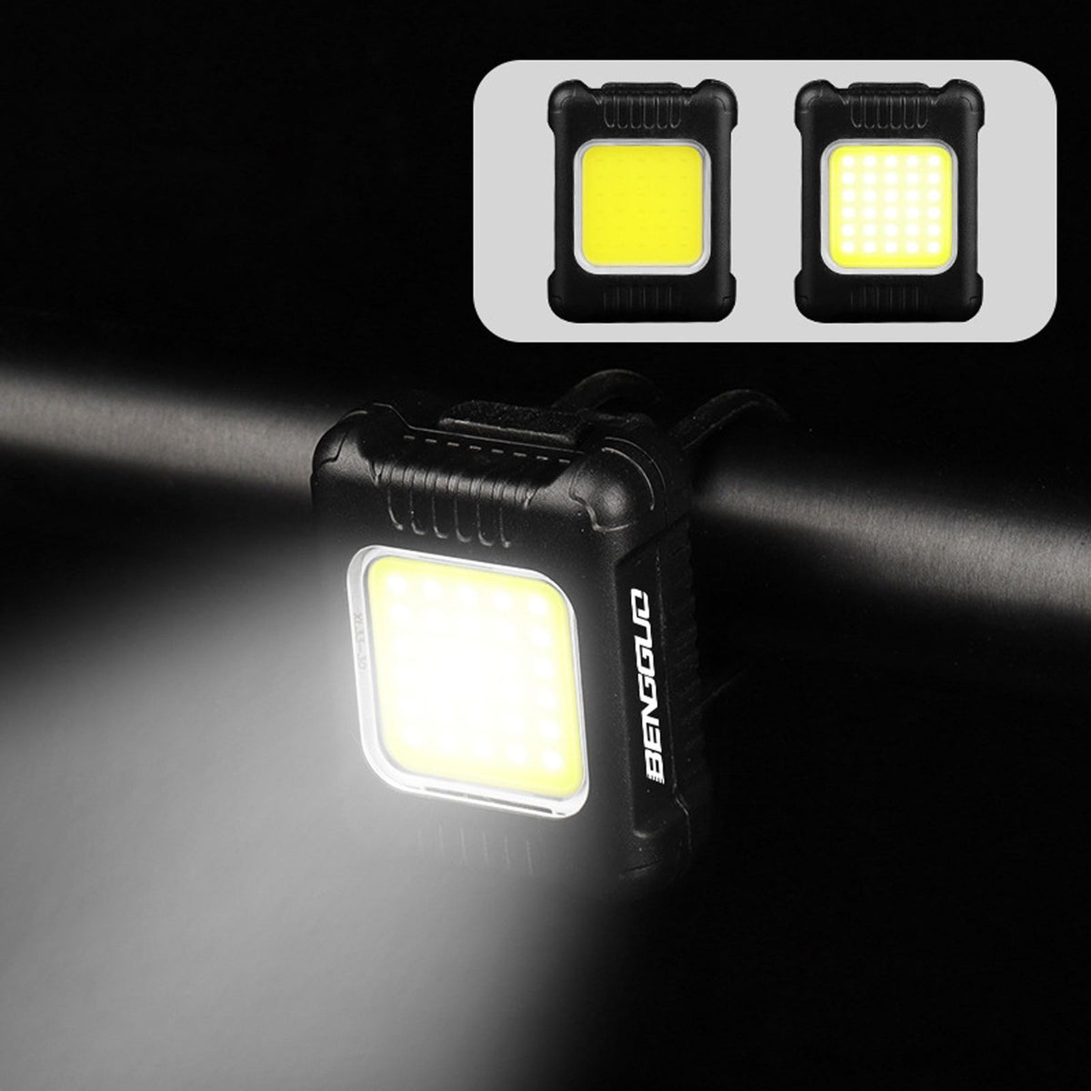 2-tlg. Velo Warnlicht-Set Fahrrad-Erkennungslicht LED-Sicherheitslicht