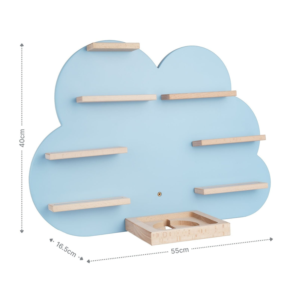 Wolken-Holzregal für Toniebox und Toniefiguren Spielzeug-Wandregal