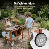 Outdoor-Kinderküche aus Holz Kinder-Matschküche Garten-Spielküche