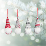 4er-Set Hängender Wichtel Gnom Weihnachtswichtel Weihnachtsdekoration