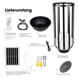 Solar LED-Stehlampe mit Pflanzenständer Design-Blumenständer Dekolicht