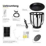 Solar LED-Stehlampe mit Pflanzenständer Dekolicht Design-Blumenständer