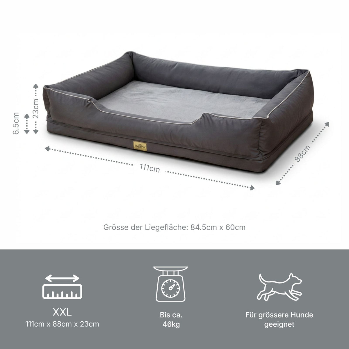 Hundebett Grösse XXL Kuschelbett Liegeplatz Haustierbett Schlafplatz