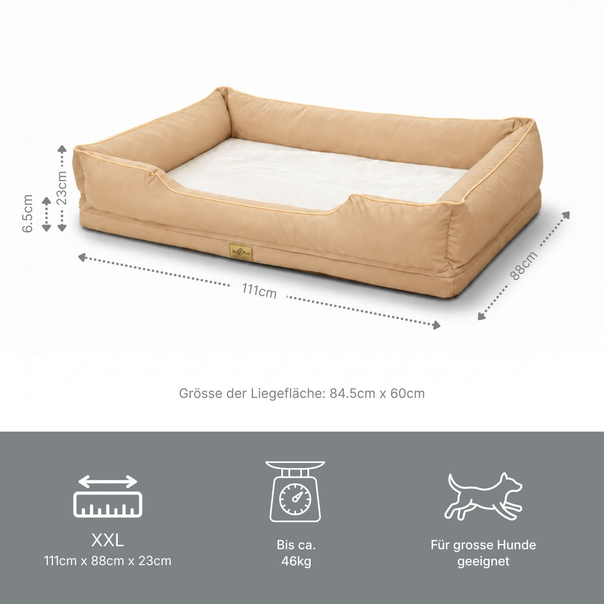 Haustierbett Grösse XXL Schlafplatz Kuschelbett Liegeplatz Hundebett