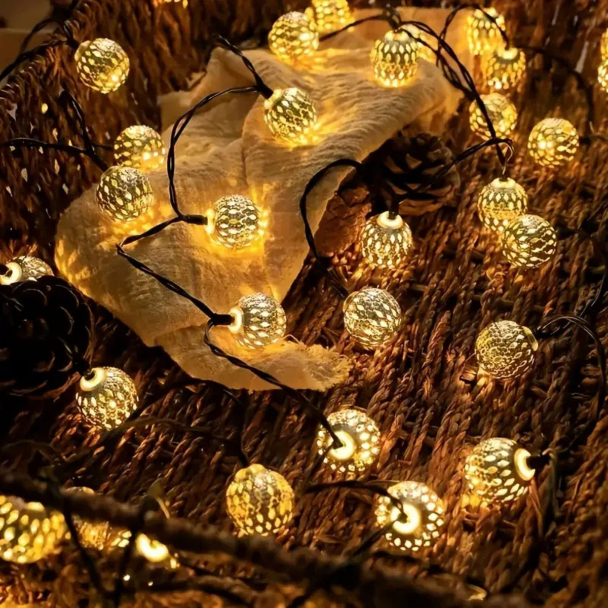 Marokkanische LED Solar Lichterkette 4.8m Orientalische Deko