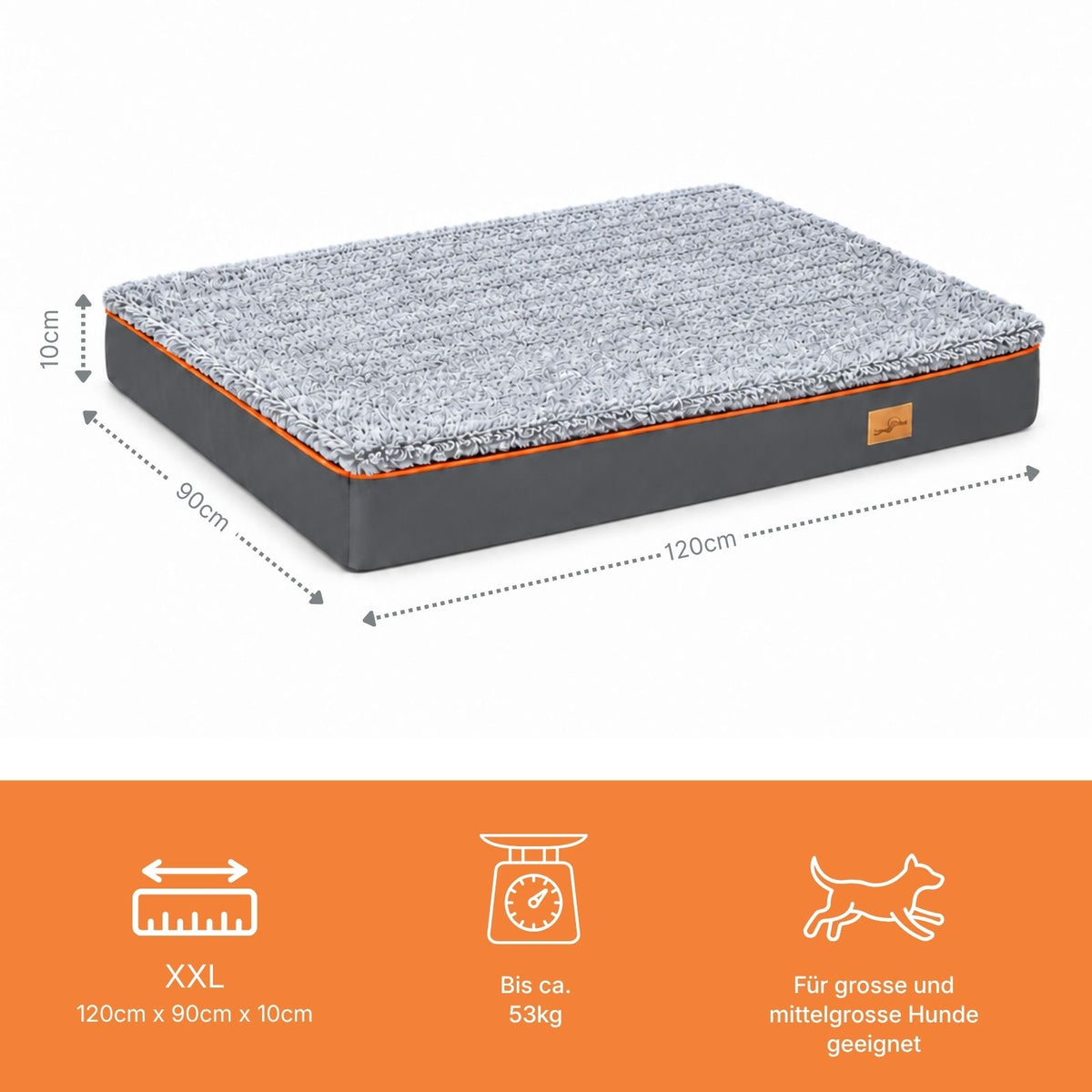 Hundebett Grösse XXL Schlafplatz Plüschbett Haustierbett Hundematratze