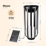 Solar LED-Stehlampe mit Pflanzenständer Design-Blumenständer Dekolicht